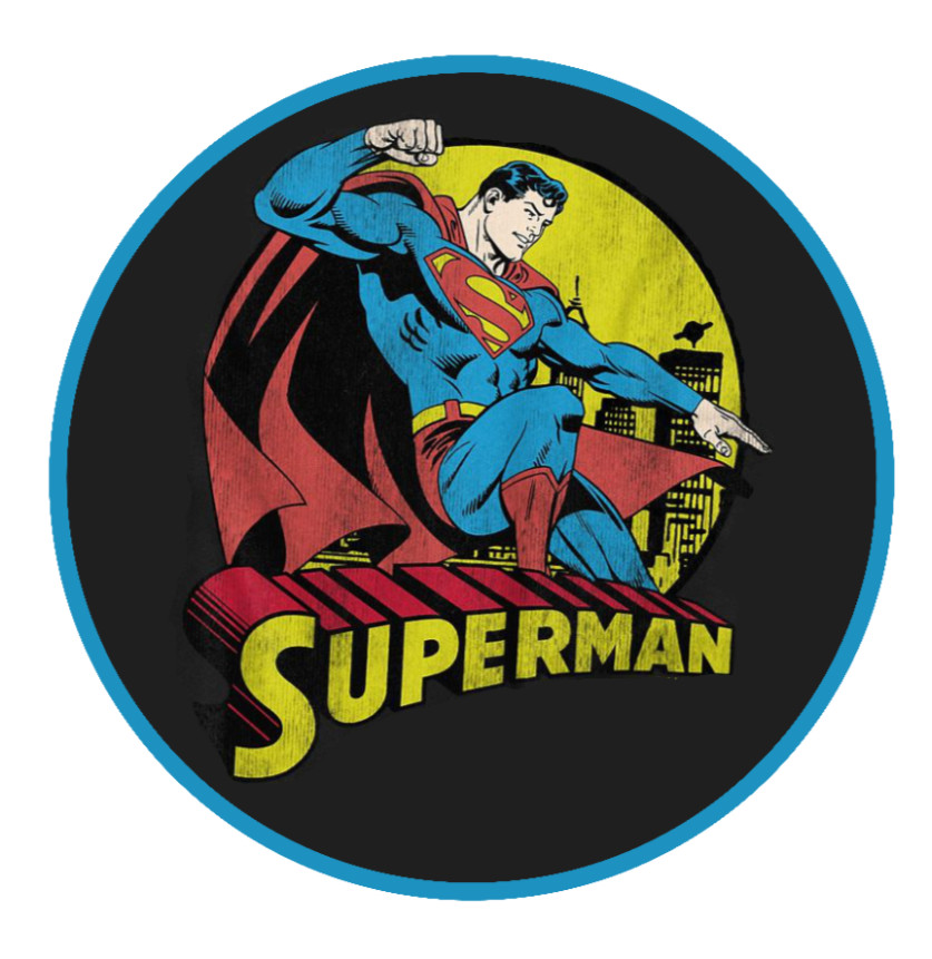 Superman (Vintage) – 4" Vinyl Decal Car Cooler Laptop Truck Smoker Trailer Bar