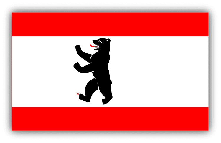 Berlin City Flag Car Bumper Sticker Decal