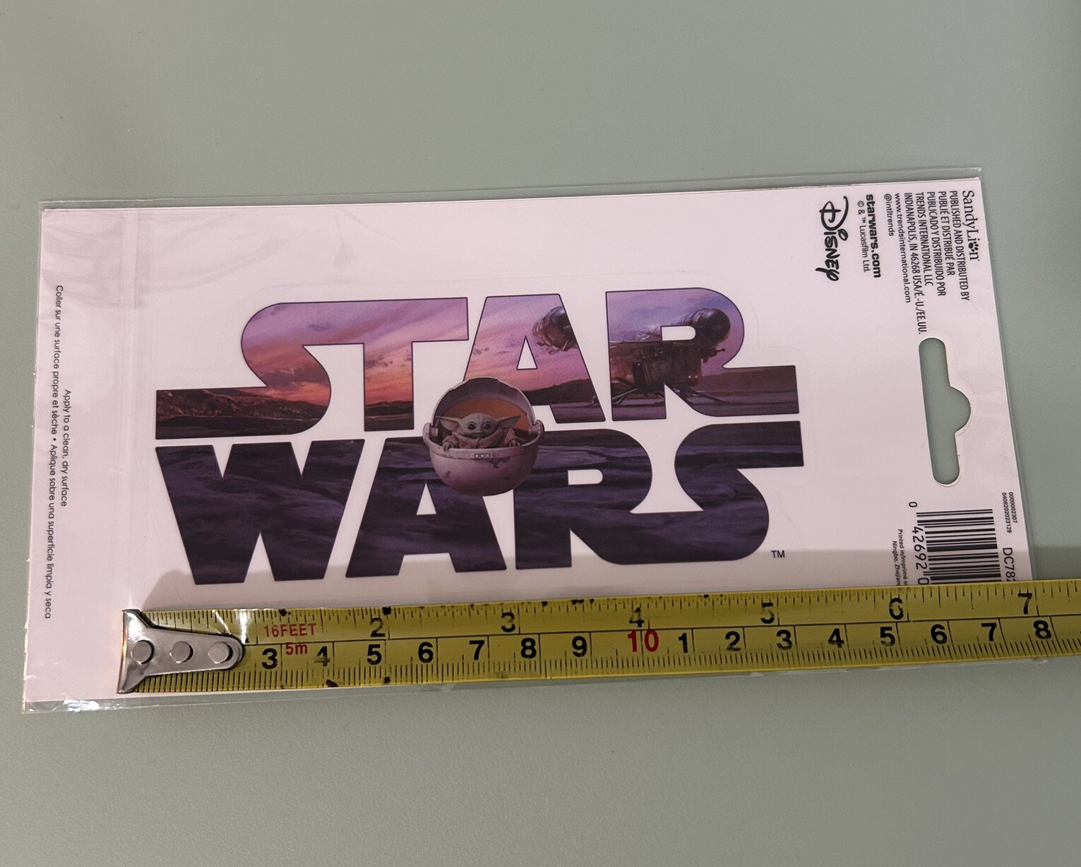 Star Wars Mandalorian Car Window Decal Sticker 2.5in x 5.5in Disney Sandylion