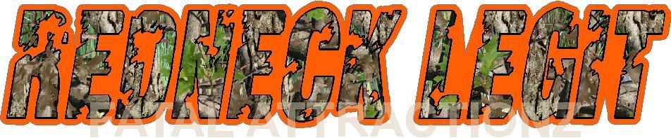 Camo Orange Redneck Legit Vinyl Decal Sticker 4×4 hunting fishing truck