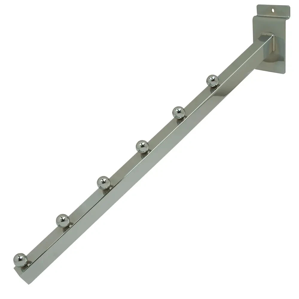 6 Ball Waterfall with Square Tubing Slatwall Chrome Econoco SW/6B (Pack Of 24)