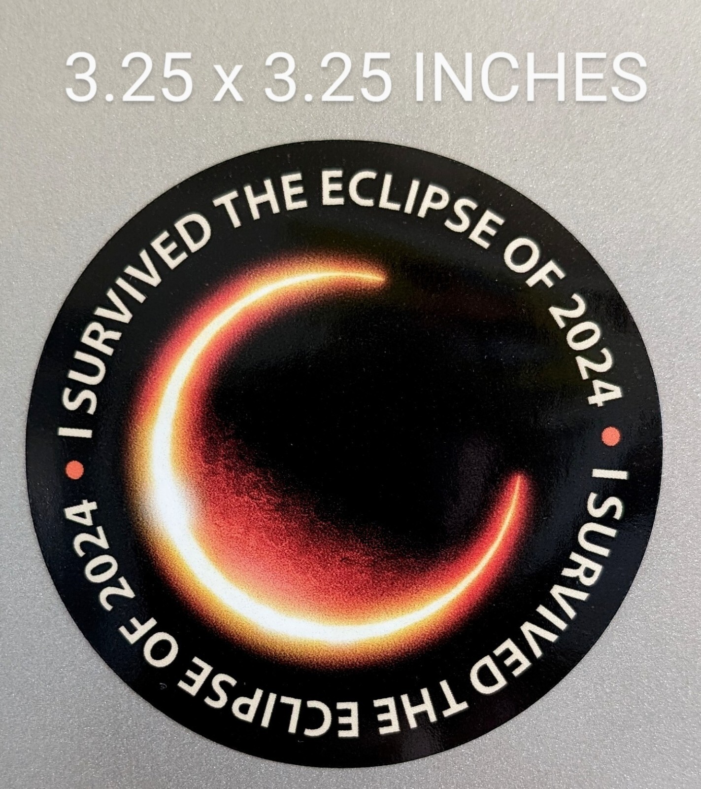 3.25" Solar Eclipse 2024 Decal Sticker Survive Totality Moon Sun Event Eye Space