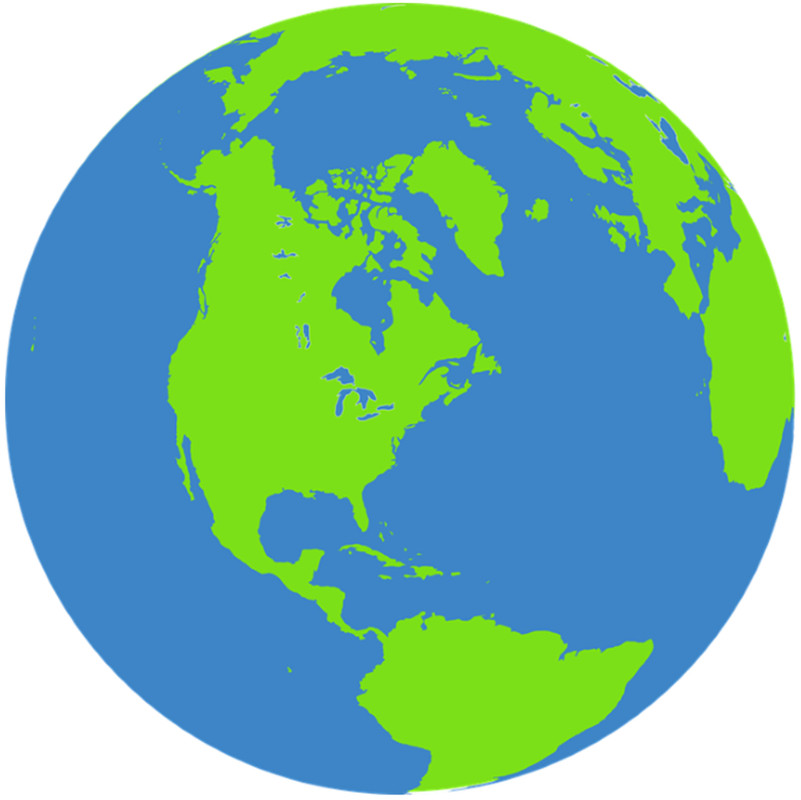 Earth Globe Planet – 3 Inch Circle Sticker 3" x 3"