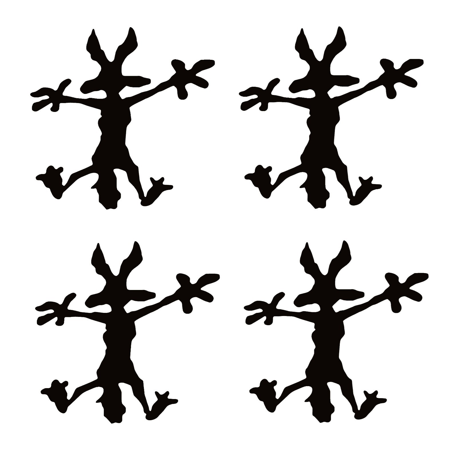Wile E Coyote Wall Splat silhouette Dent Decal Sticker Funny Laptop Graphics