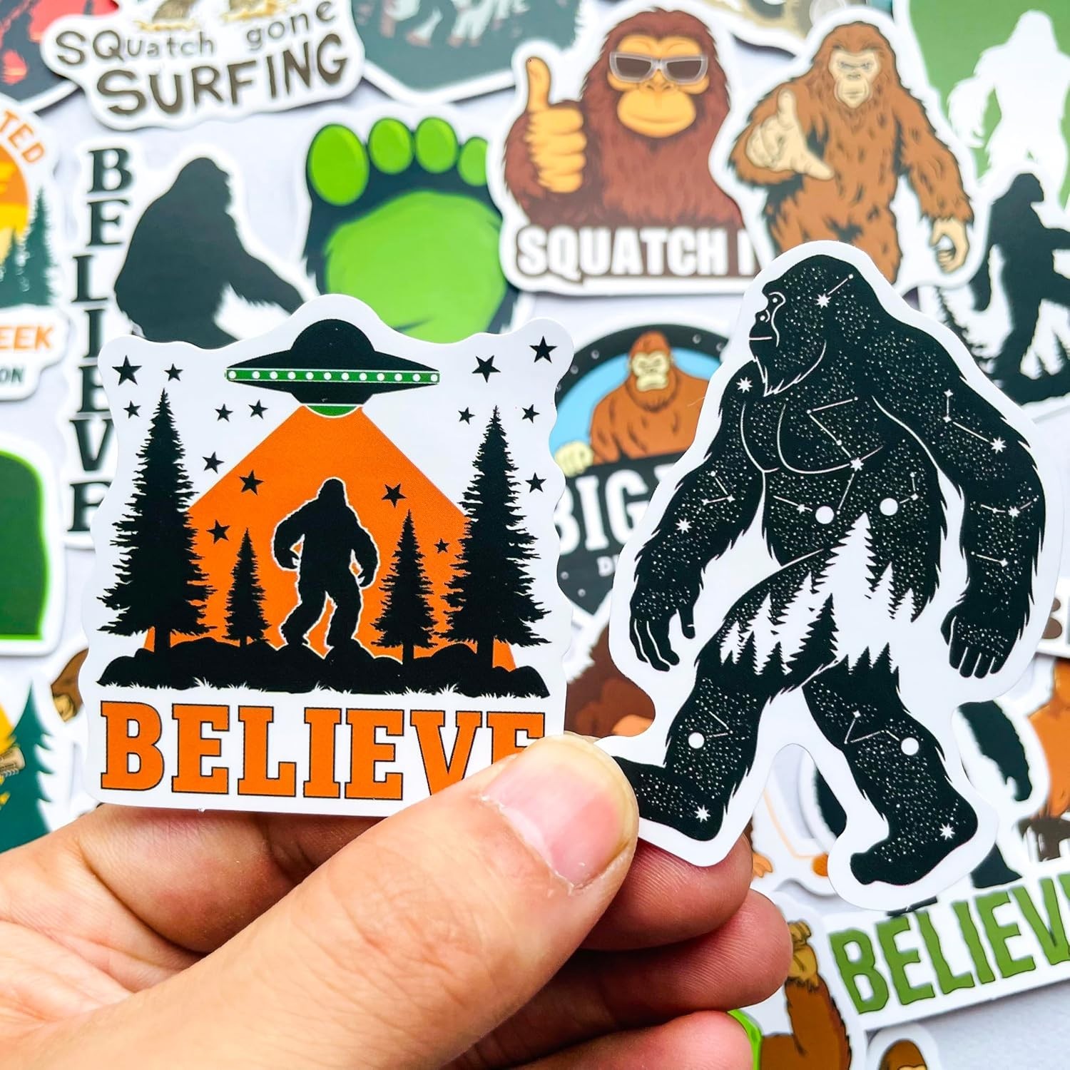 Funny Sasquatch Decals – 50 Bigfoot Quotes Stickers for Laptops & Water Bottles