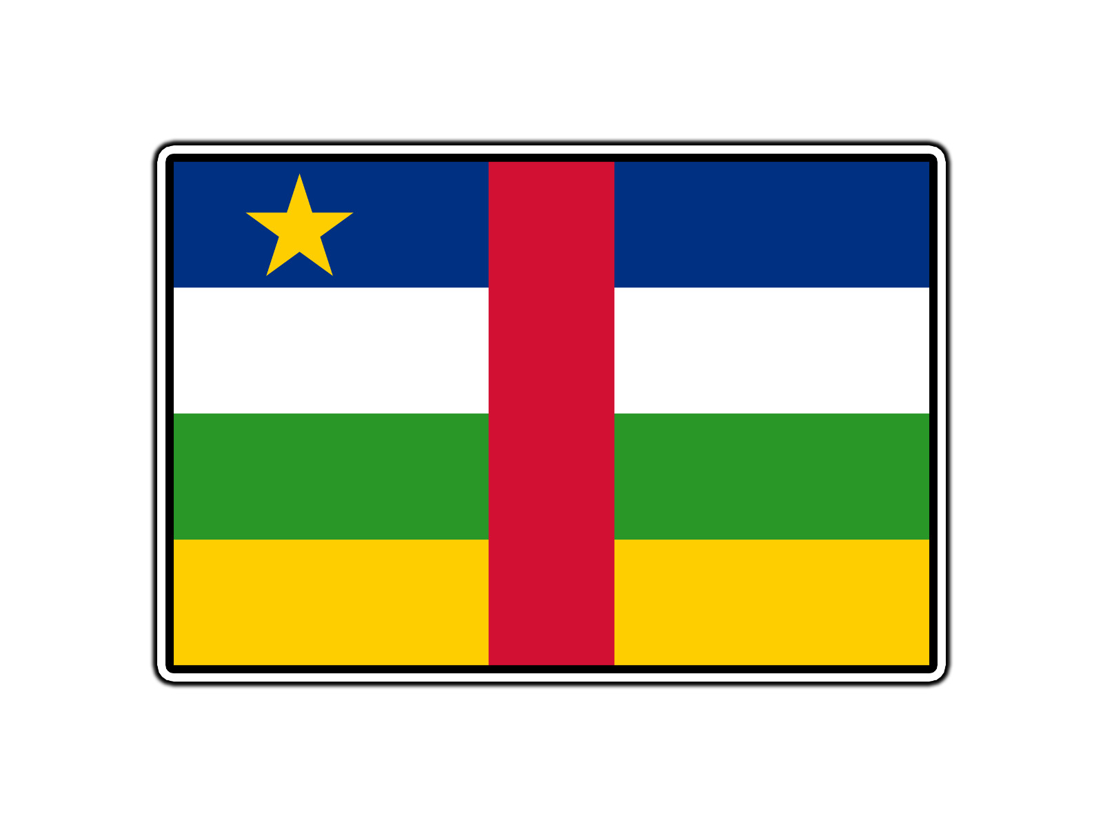 #2716 The Central African Republic Flag World Country Sticker Waterproof Vinyl