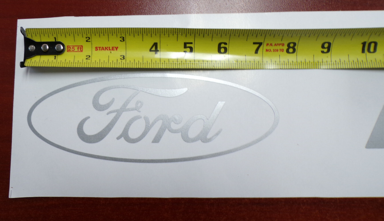 FORD MOTORSPORT TRUCK VINYL DECAL OFFROAD CAR STICKER SILVER GREY MADE IN USA