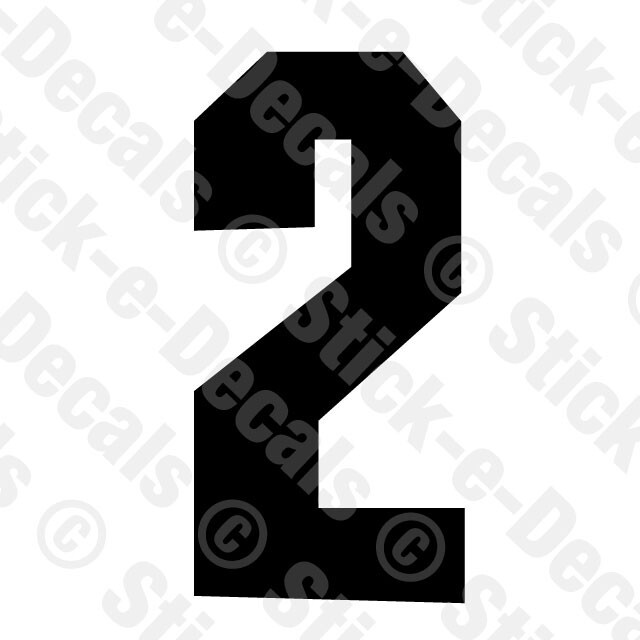 NUMBER 2 TWO Vinyl Die Cut Decal Sticker – RACING NUMBER – RSD