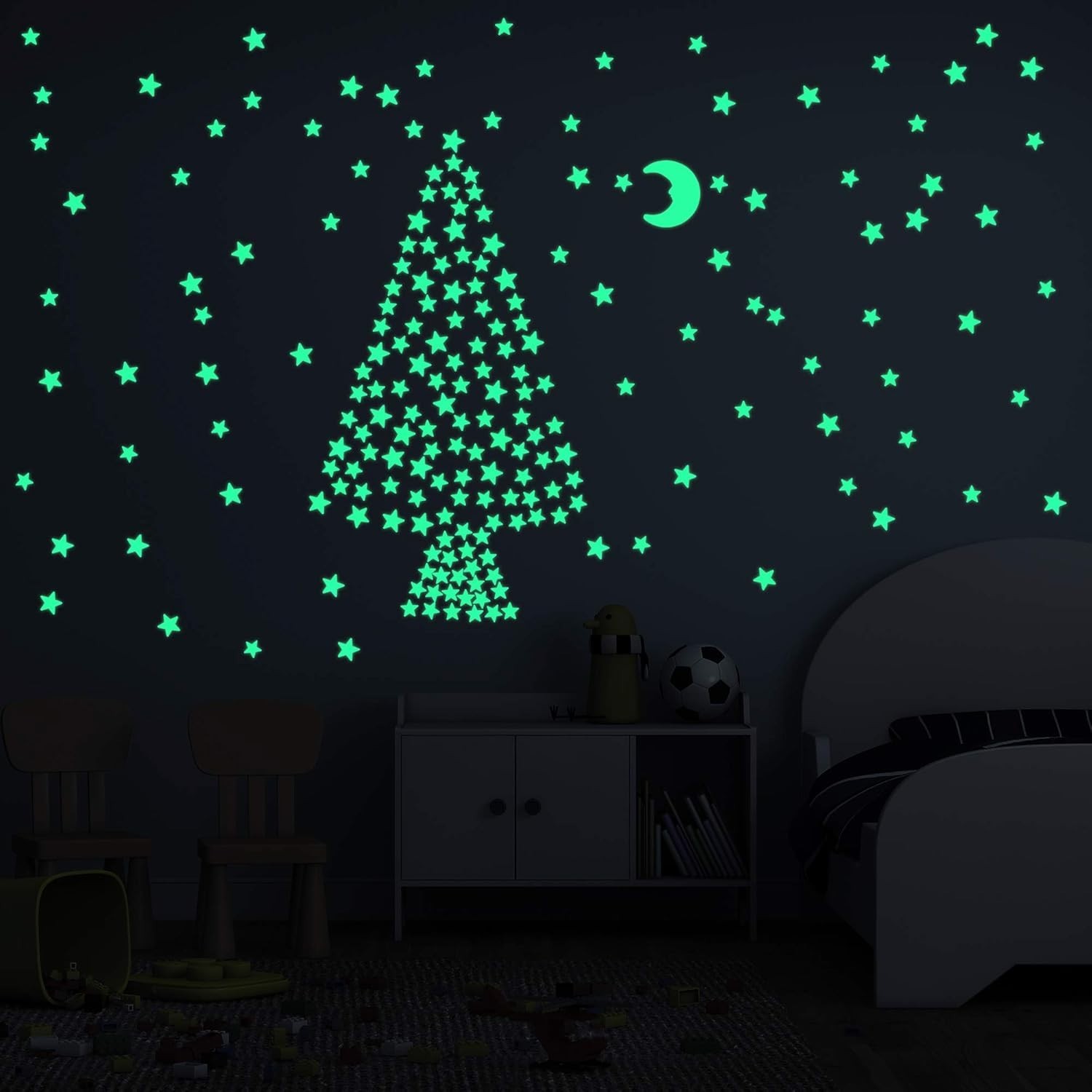Glow in the Dark Stars – 100-Piece Luminous Wall Stickers for Magical Rooms