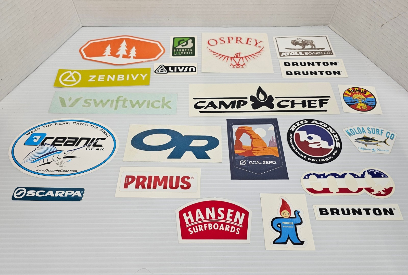 Outdoor Hiking & Camping Sticker & Decal Lot Primus Camp Chef Osprey Lot Of 20