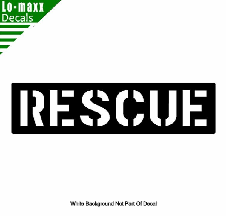 Rescue Aircraft Markings Graphic Durable High Performance Die Cut Vinyl Decal