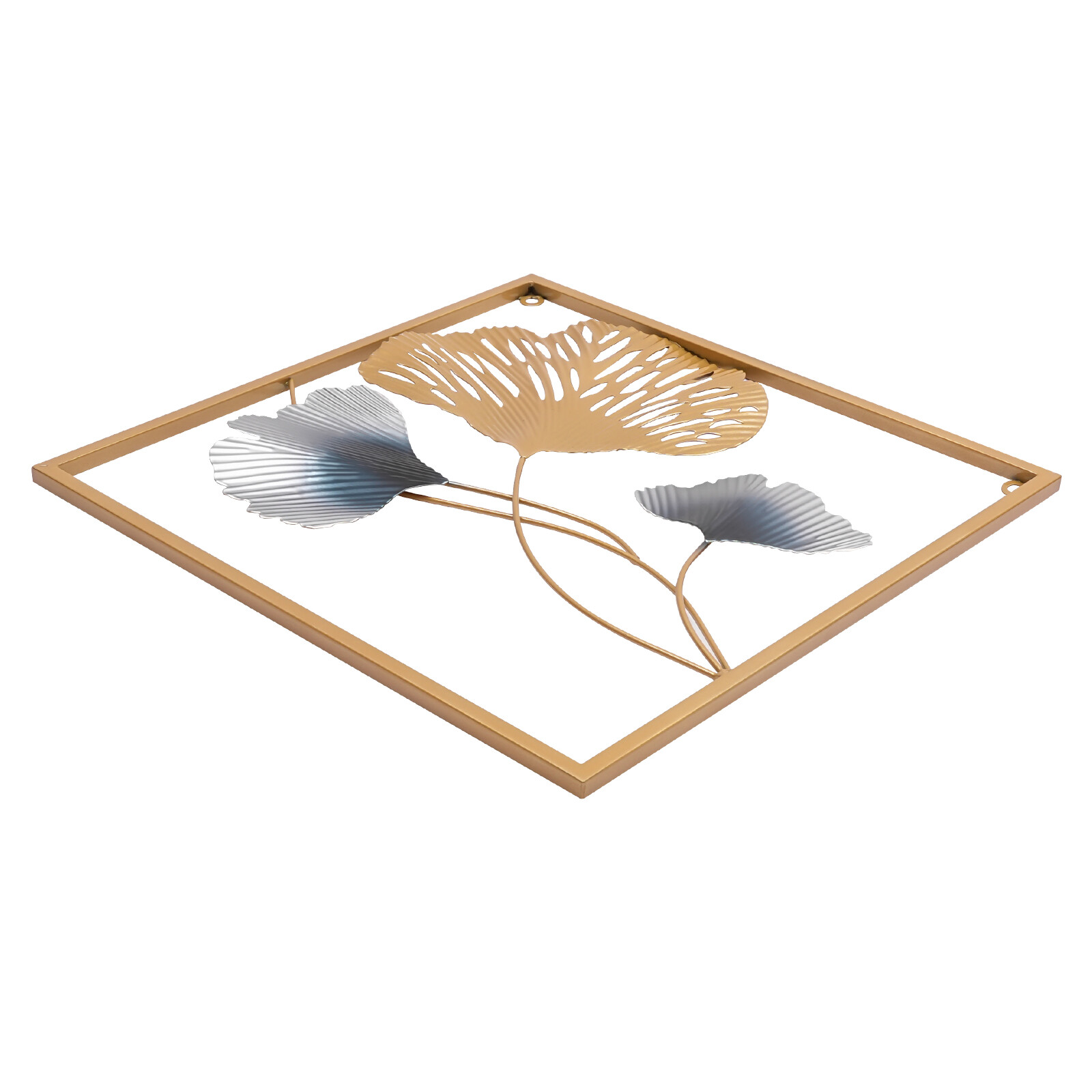 Wall Sculptures Home Decor Golden Ginkgo Leaf 3d Wall Metal Art For Home Decor