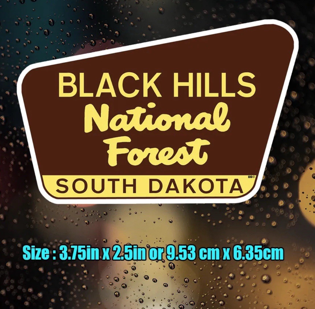 BLACK HILLS NATIONAL FOREST SOUTH DAKOTA Retro 3.75” Inch Vinyl Sticker Decal