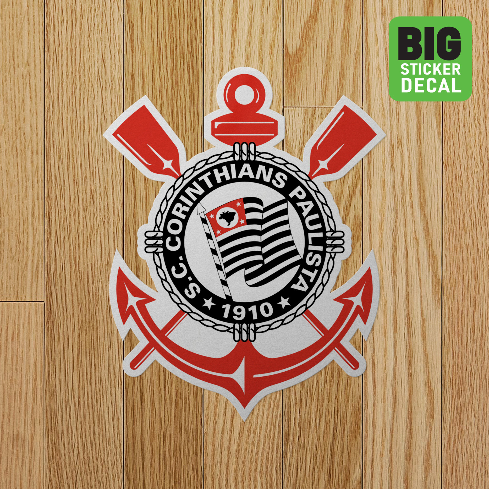 Corinthians Brazil Big Laminated Vinyl Sticker Car Decal Calcomania Carro