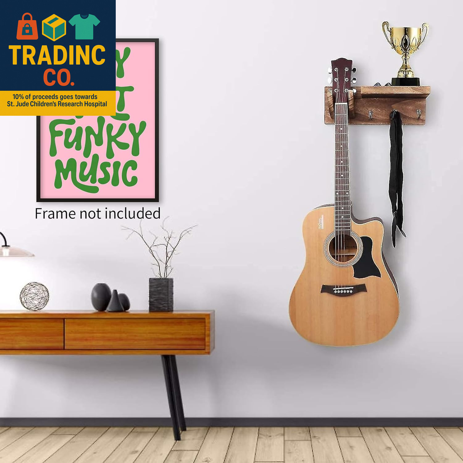 70'S Play That Funky Music Wall Art Pink and Green Popular Song Posters Trendy B