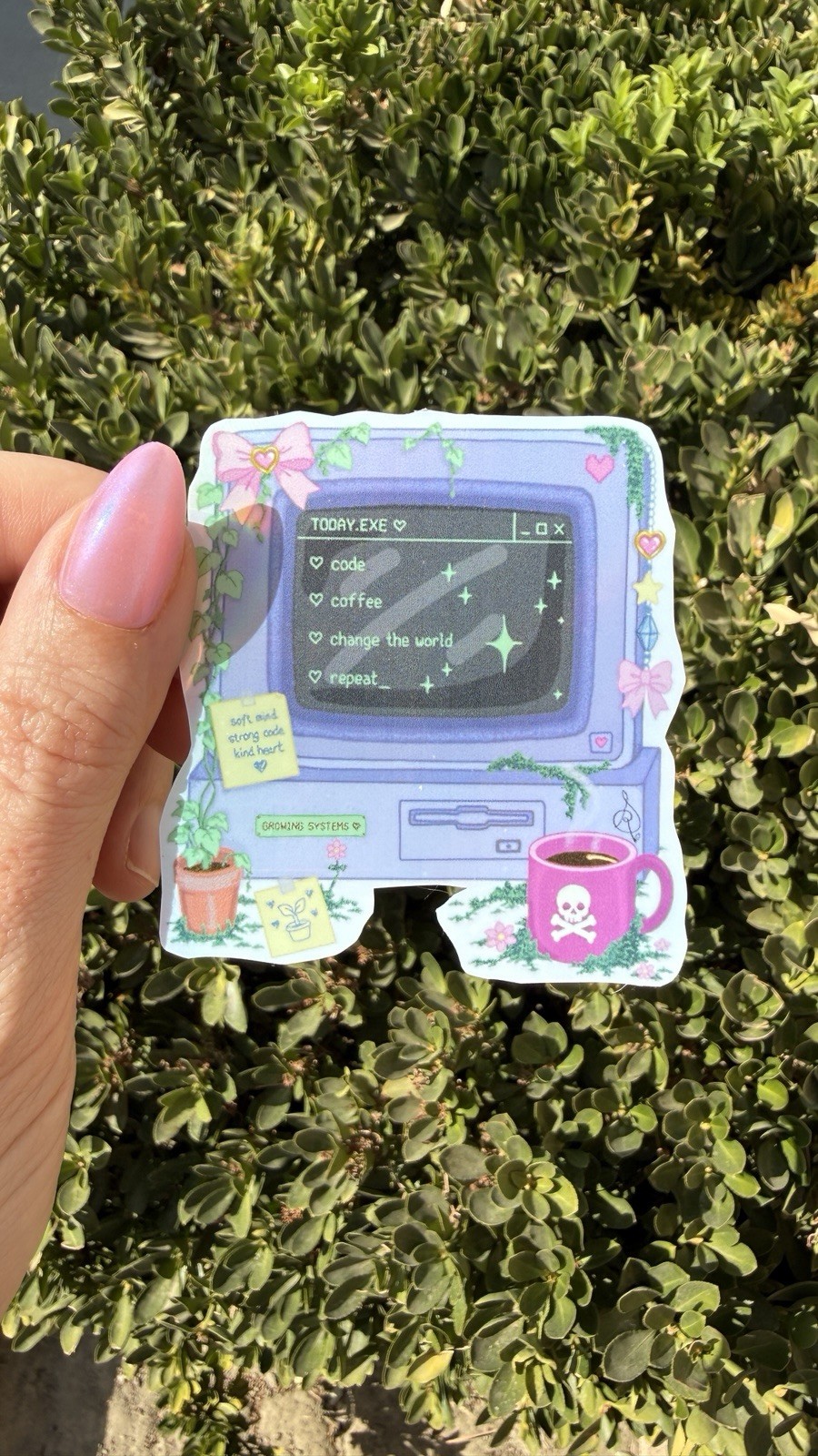 Growing Systems Vinyl Holographic Sticker | 3" | Original Art by Sara Rose