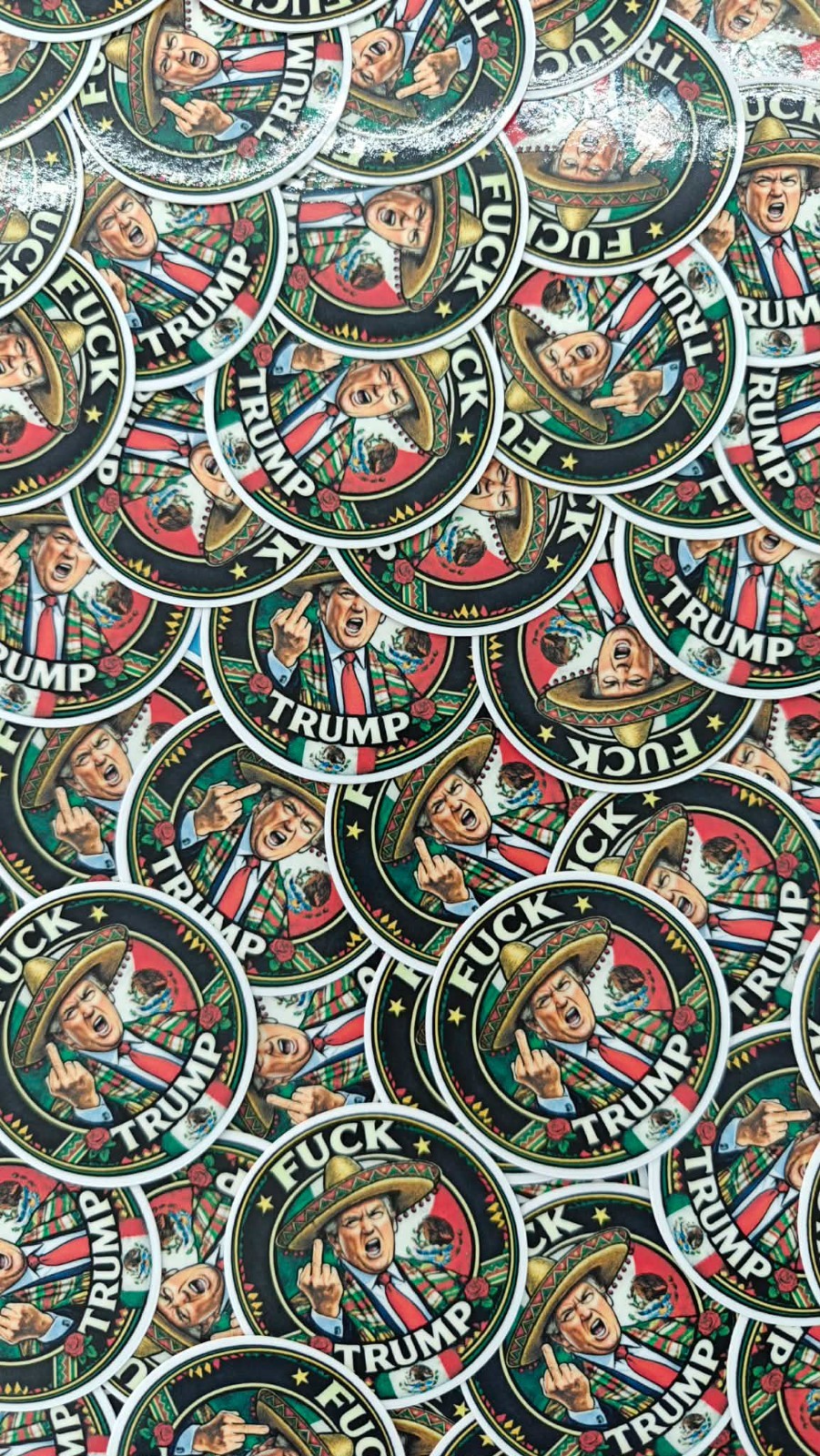 Funny Anti Trump Mexican Sticker 10 Pack 2×2 Vinyl Decal Waterproof Meme