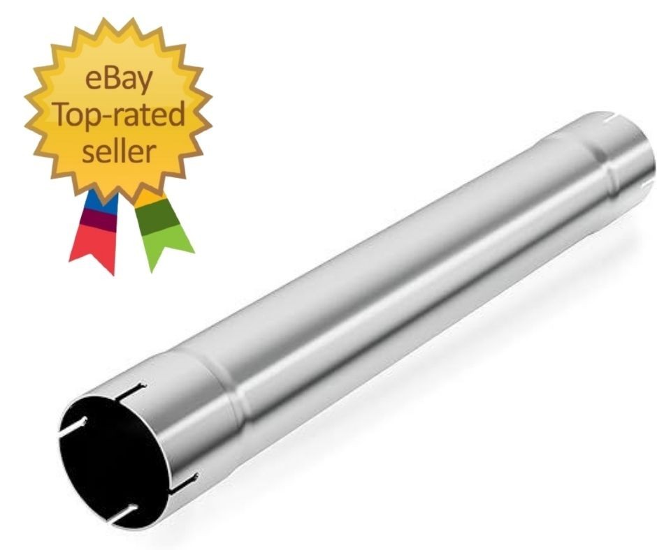 LCGP 4" Muffler Straight Pipe Stainless Steel 30" Long 4 Inch without Clamps
