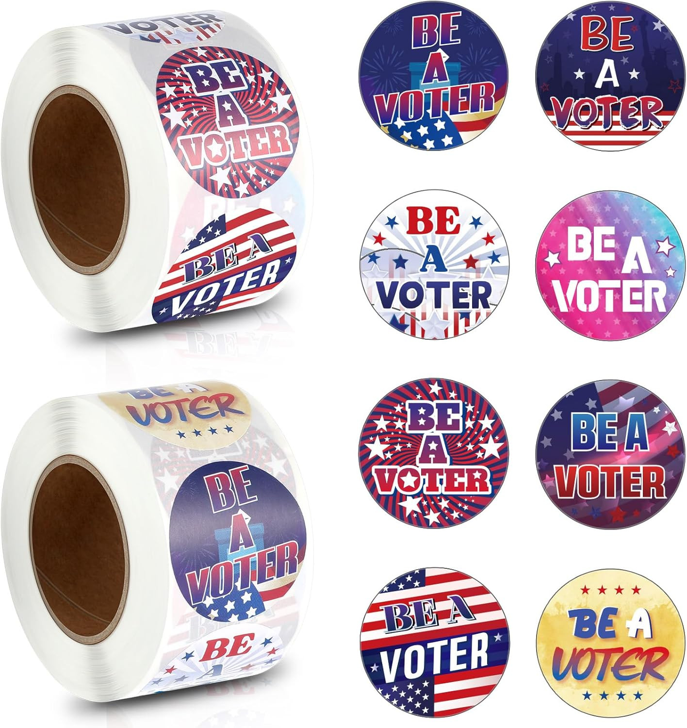 1 Roll I Voted Stickers 2026 for Kids 1.5 Inch round Self-Adhesive Labels