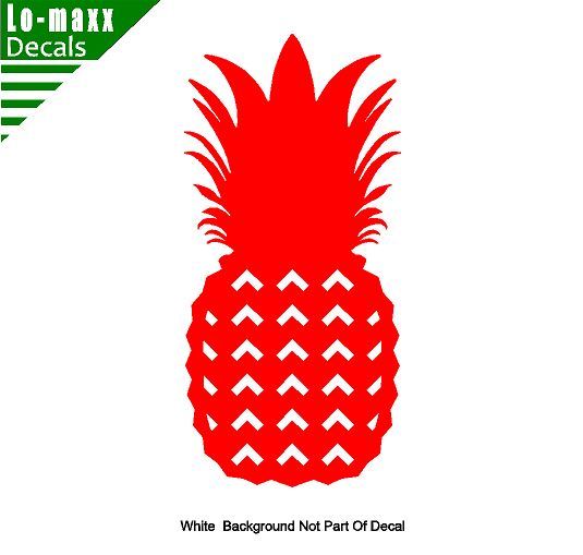 Pineapple Art Custom Design Decoration Various Sizes Colors Die Cut Vinyl Decal