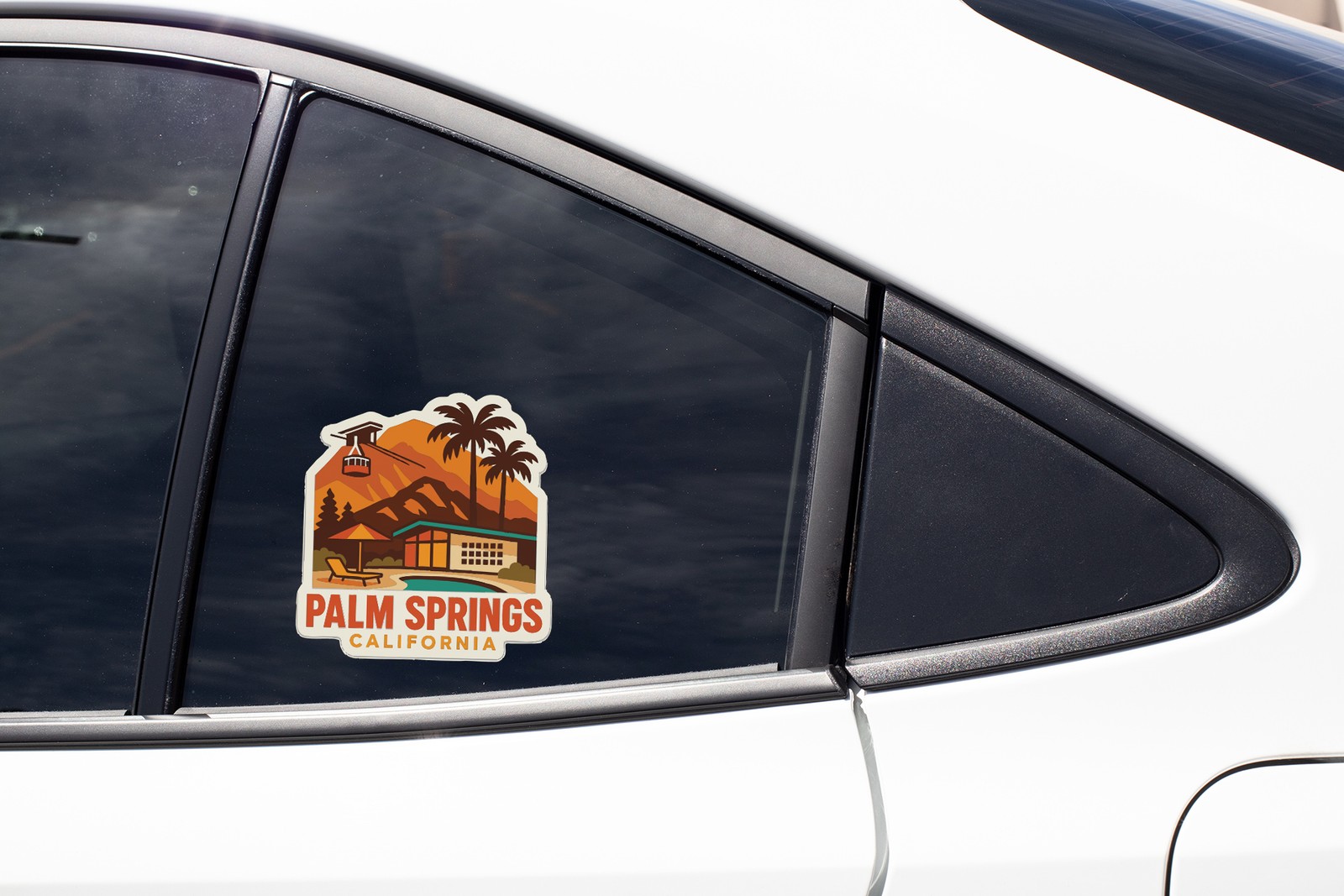 Palm Springs Sticker Decal Vinyl Die-Cut City Skyline Landmark Design