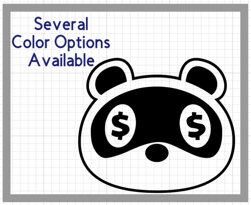 Animal Crossing Tom Nook Money Eyes Decal, Sticker, Indoor, Outdoor, Car