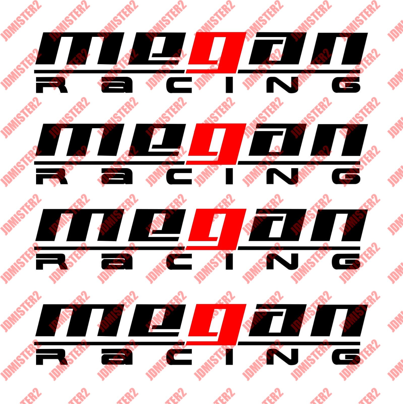 Megan Racing Vinyl Stickers Megan Racing for Nissan Toyota Honda Lexus -Any Size