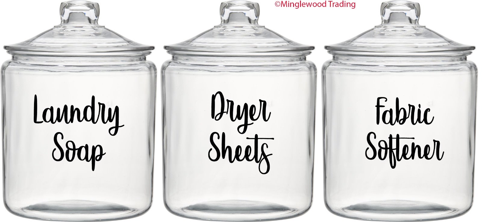 Laundry Room V3 Set Vinyl Decals | Laundry Soap | Fabric Softener | Dryer Sheets
