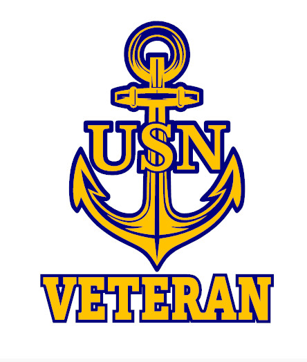 U.S. NAVY VETERAN with ANCHOR Vinyl Window Decal/Sticker NAVY