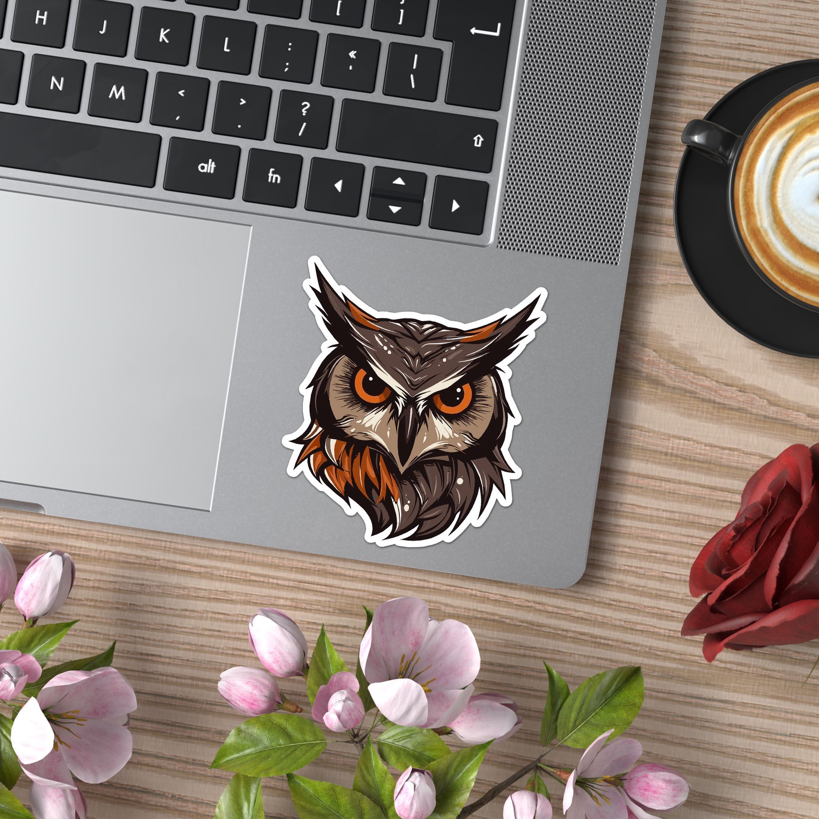 Owl Head – Vinyl Decal Sticker – Car Window Laptop – ebn11264