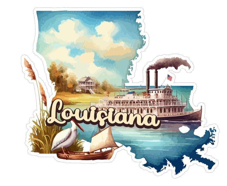 Louisiana Sticker Stickers A246