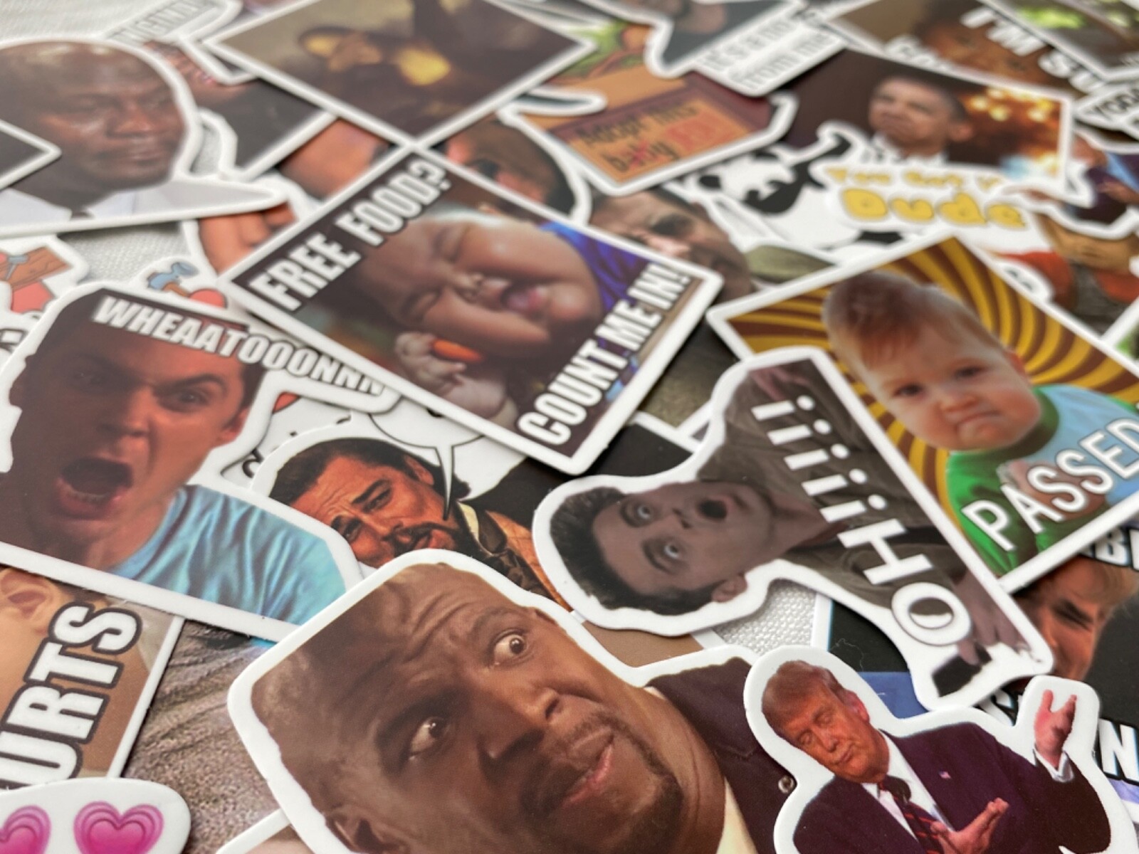 5-100 pcs Meme Stickers, Hype Trendy Funny Popular Car Bumper Laptop Phone Decal
