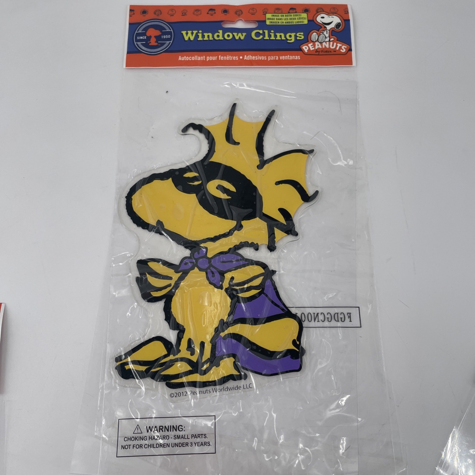 3 Halloween Peanuts Window Clings Charlie Brown Woodstock Lucy 2 Sided 8 x 4 in