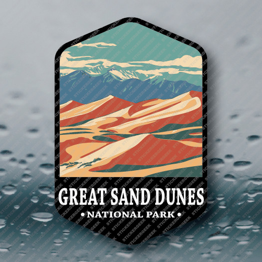 US National Park GREAT SAND DUNES COLORADO Vinyl Sticker Outdoors Camping Hiking