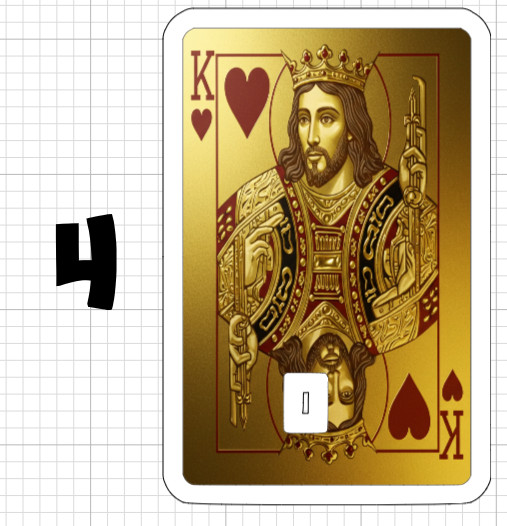 Jesus Gold Playing Card ATM Debit Credit Sticker Skin Christ God Christian King
