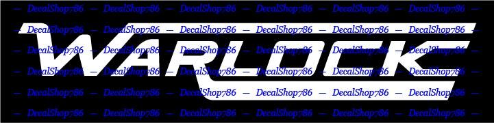 Warlock Boats – Outdoor Sports – Vinyl Die-Cut Peel N' Stick Decals/Stickers