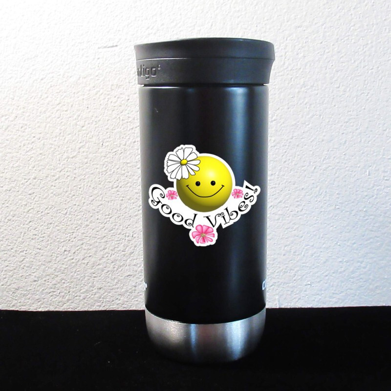 Cute Good Vibes Vinyl Stickers Waterproof Decal for Car Laptop Bottle Phone