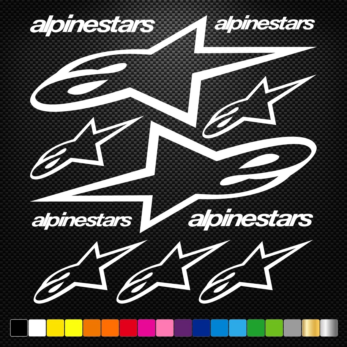 Alpinestars – 11 Decals Stickers Sponsors Car Bike Motorcycle Motocross MX ATV