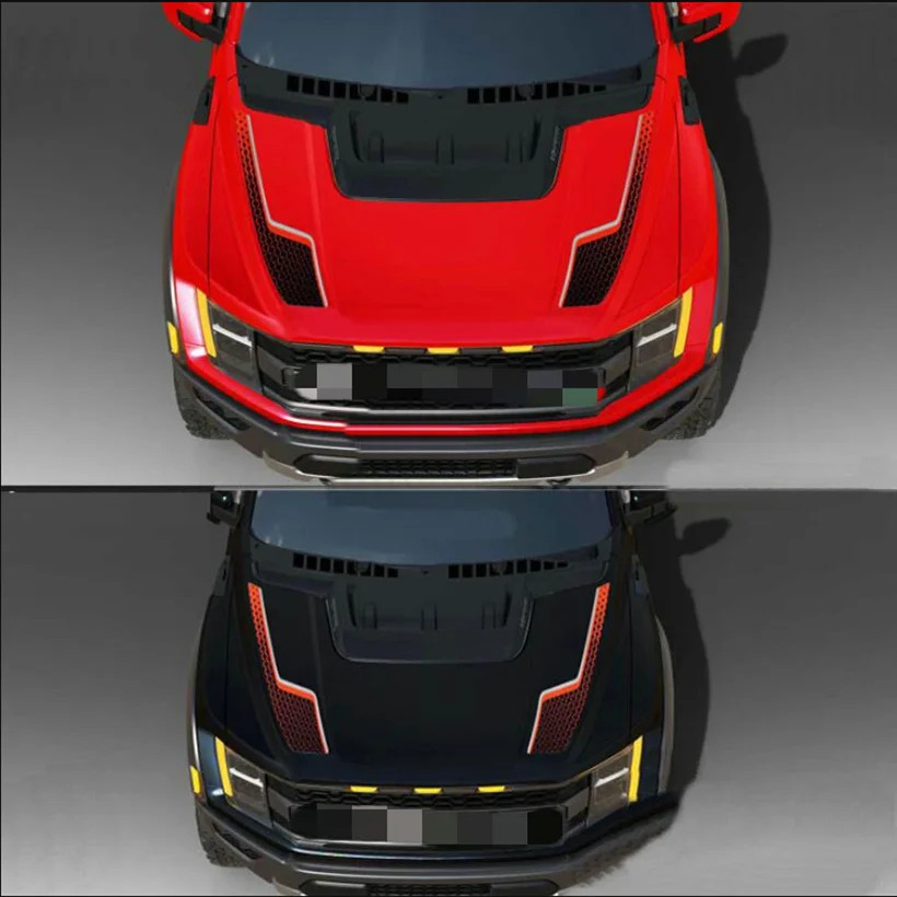 Aftermarket Hood Scoop Stripe Decal for Ford F-150 Raptor Gen 3 (2021–2023) | Pr