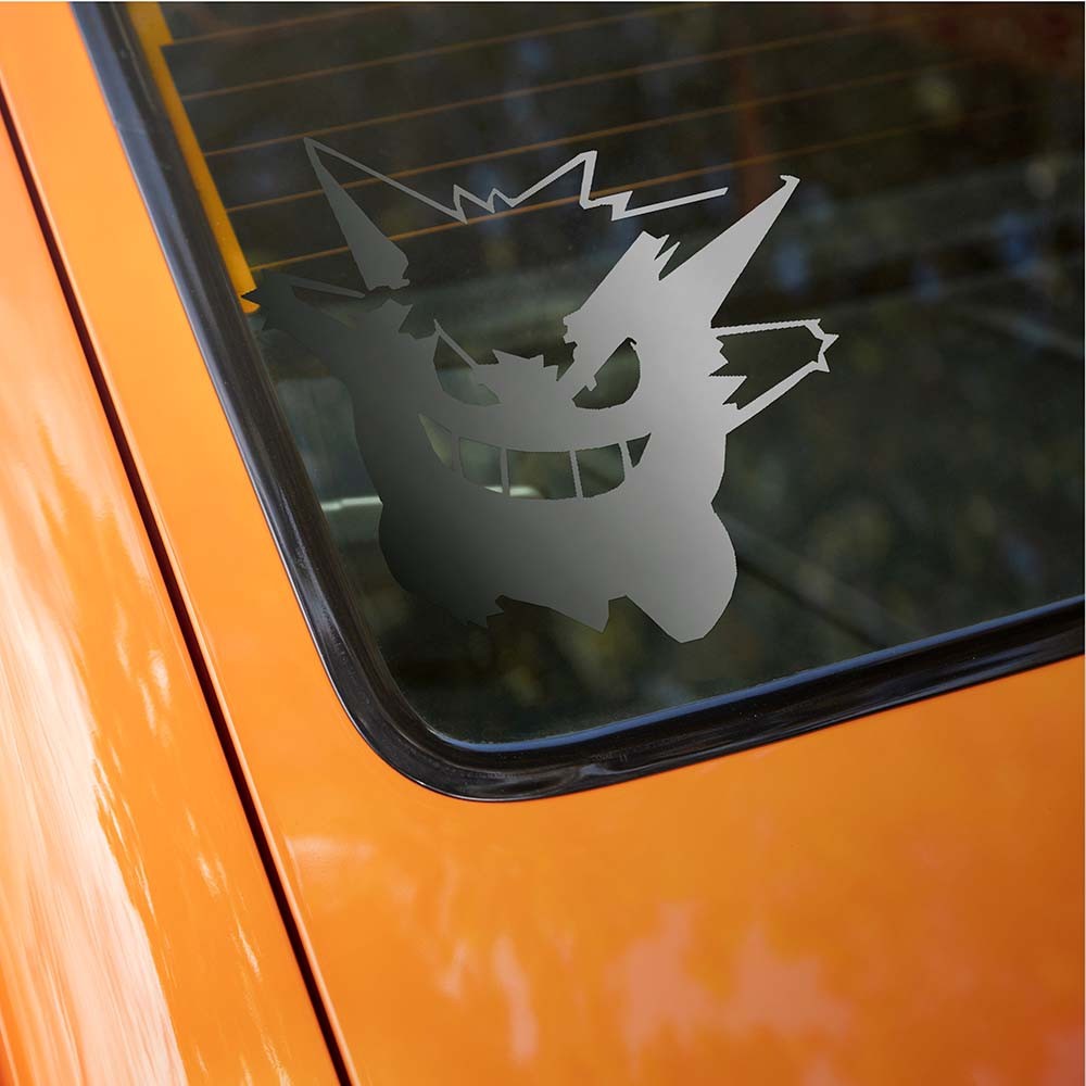 Gengar Shadow Decal – Contour Cut Vinyl Sticker | Ghost Pokémon Silhouette Car