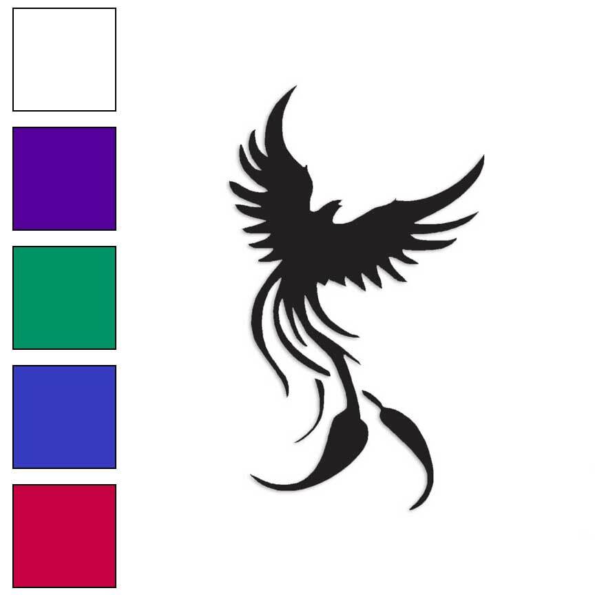 Phoenix Bird Art, Vinyl Decal Sticker, Multiple Colors & Sizes #629