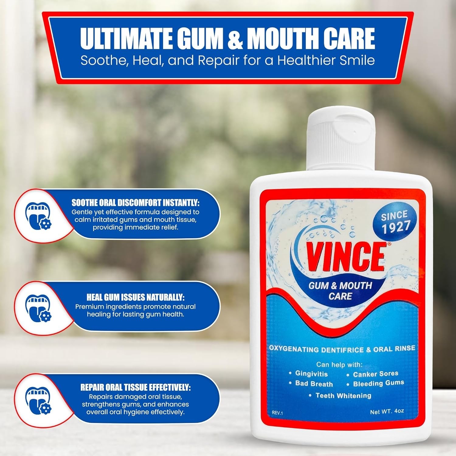 Gum & Mouth Toothpaste Powder – Dentifrice & 4 Ounce (Pack of 1)