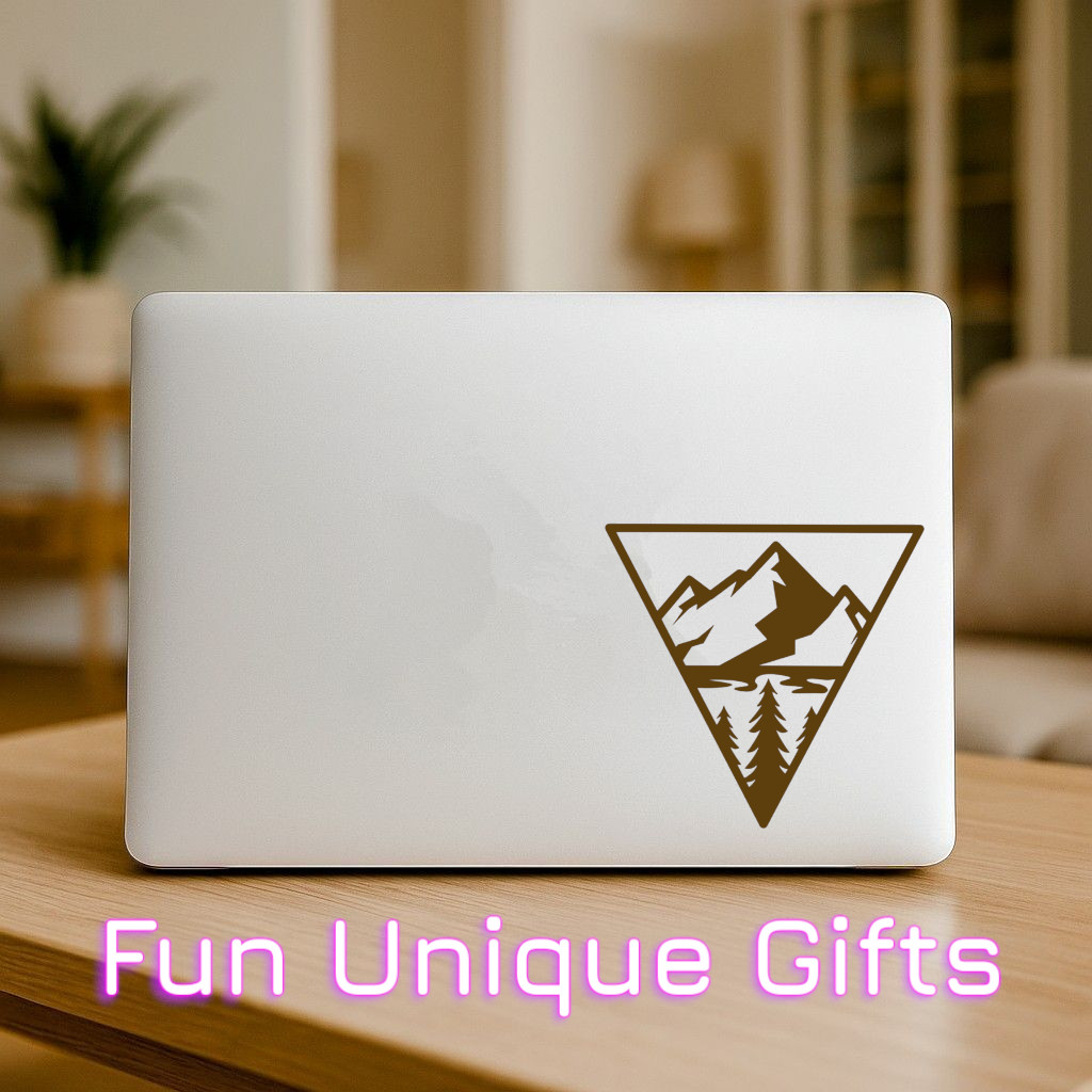 Geometric Mountain Vinyl Decal Sticker -Multiple Colors & Sizes- SHIPS FREE!