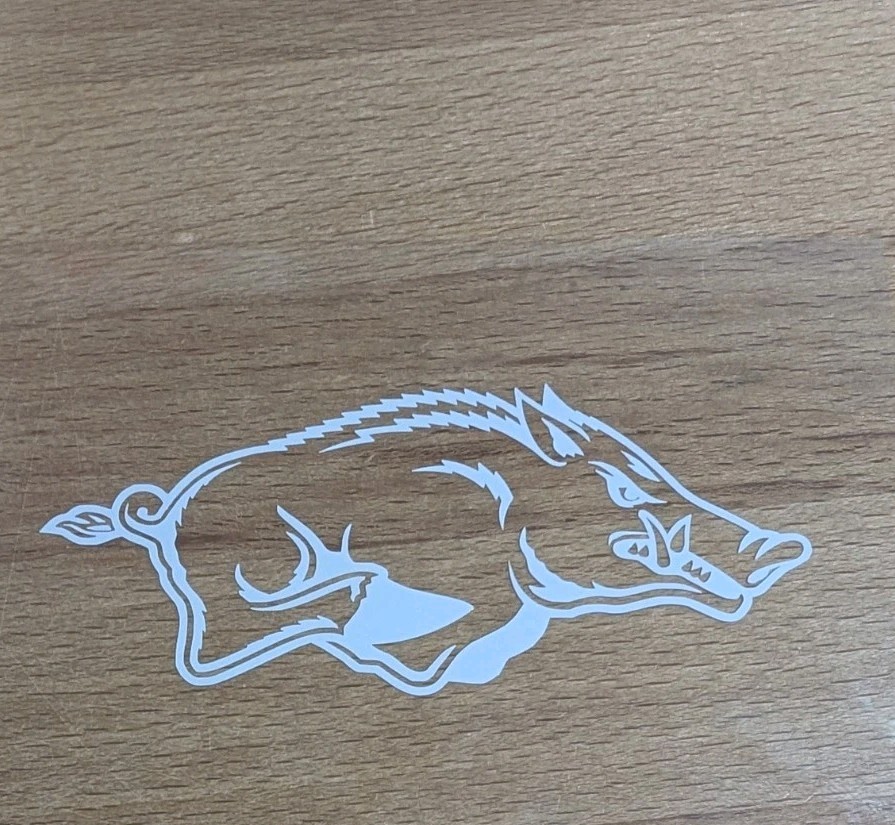 Arkansas Razorbacks vinyl decal