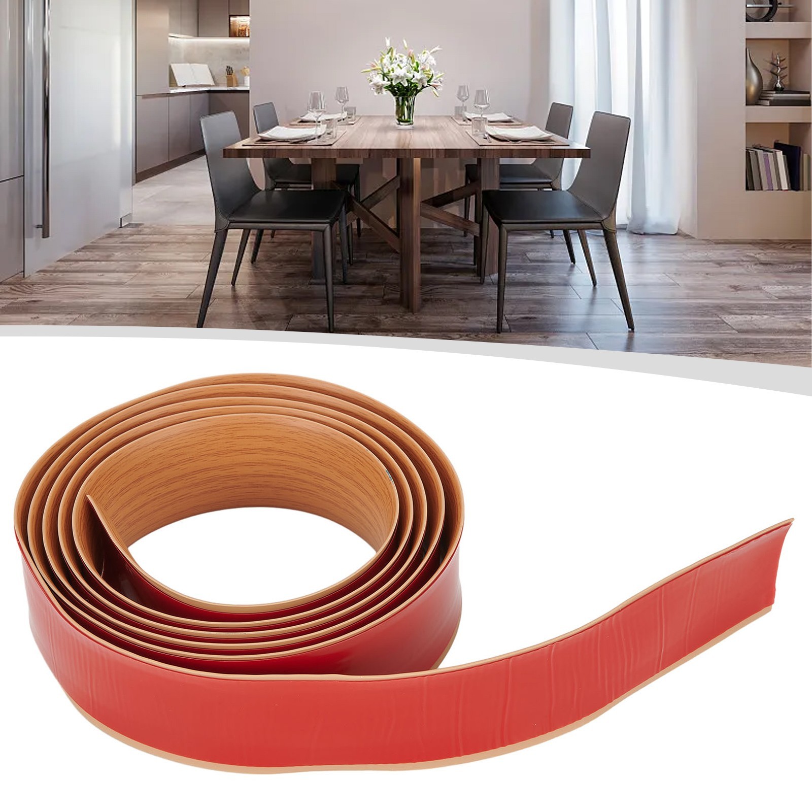 PVC Flat Floor Transition Strip Laminate Floor Edging Strips Door Divider Strips