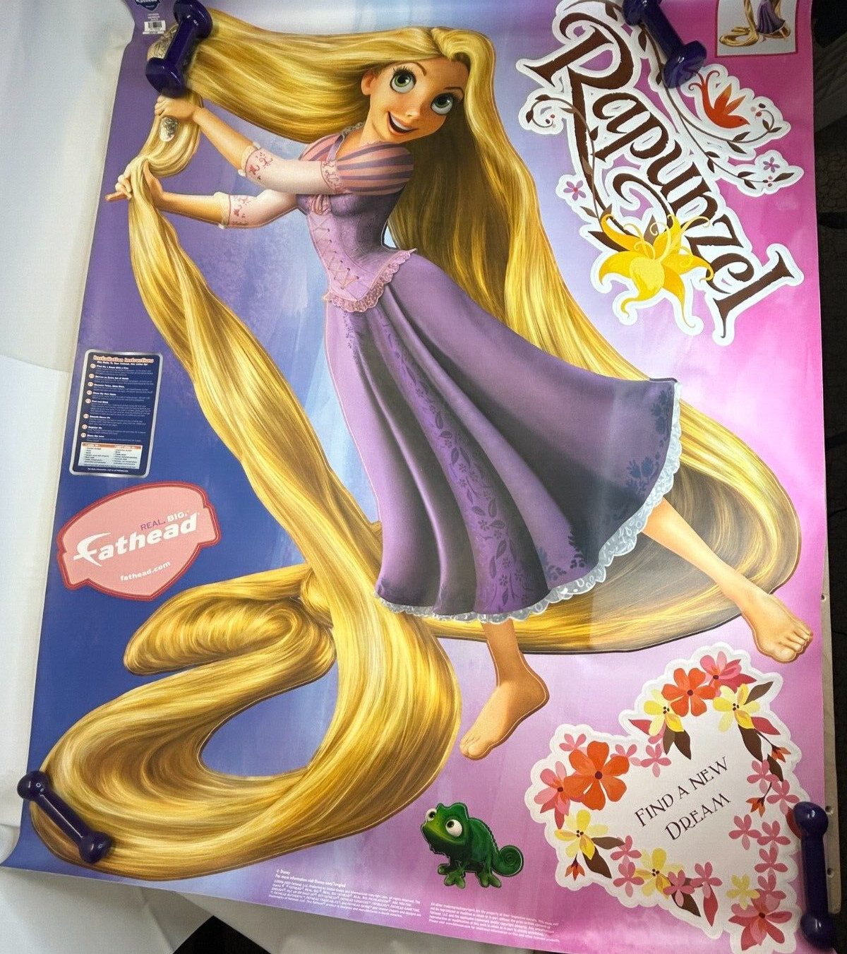 Fathead Disney Tangled Rapunzel 42" X 49" Re-Appliable Stickers Wall Decoration