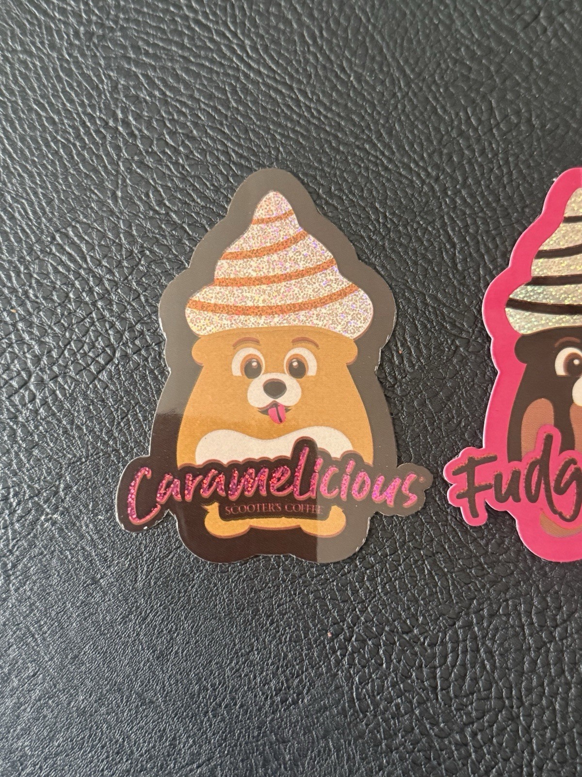 scooters coffee sticker Set Of 2 **Licious SET Caramel & Fudge