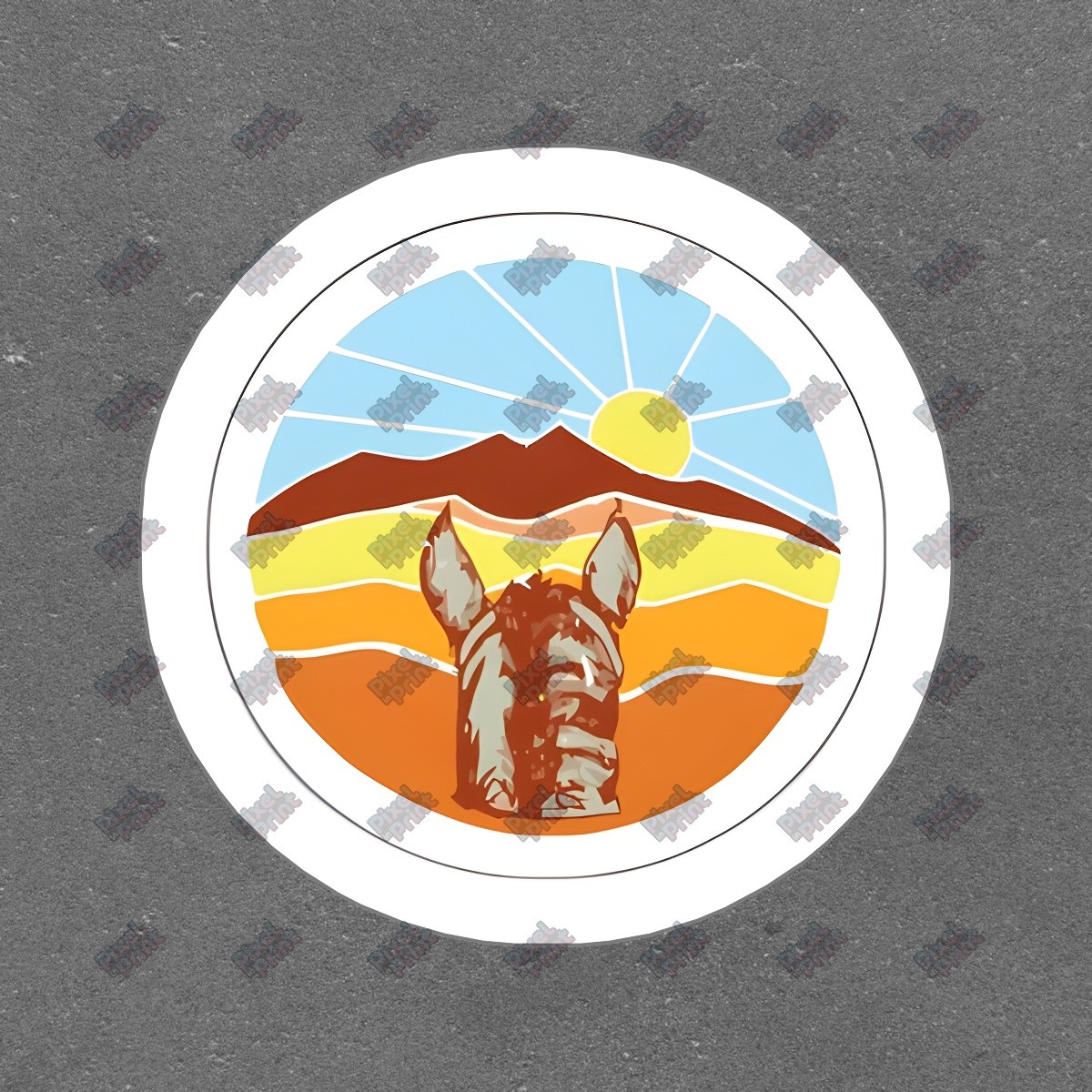 Stunning Horse Landscape Vinyl Sticker Unique Horse Decor Ideal for #495431