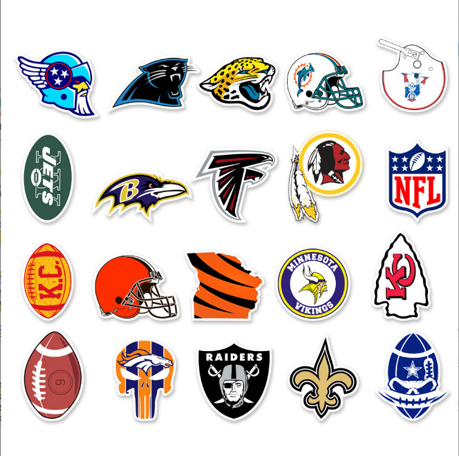 50 Pcs Stickers NFL MLB NBA Soccer Teams LOGO Sports " Buy One get 2nd 50% Off "
