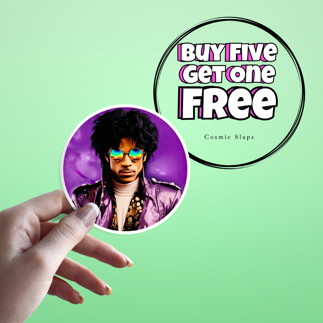 Prince Musician Sticker: Purple Rain Waterproof Sticker Artist Formerly Known as